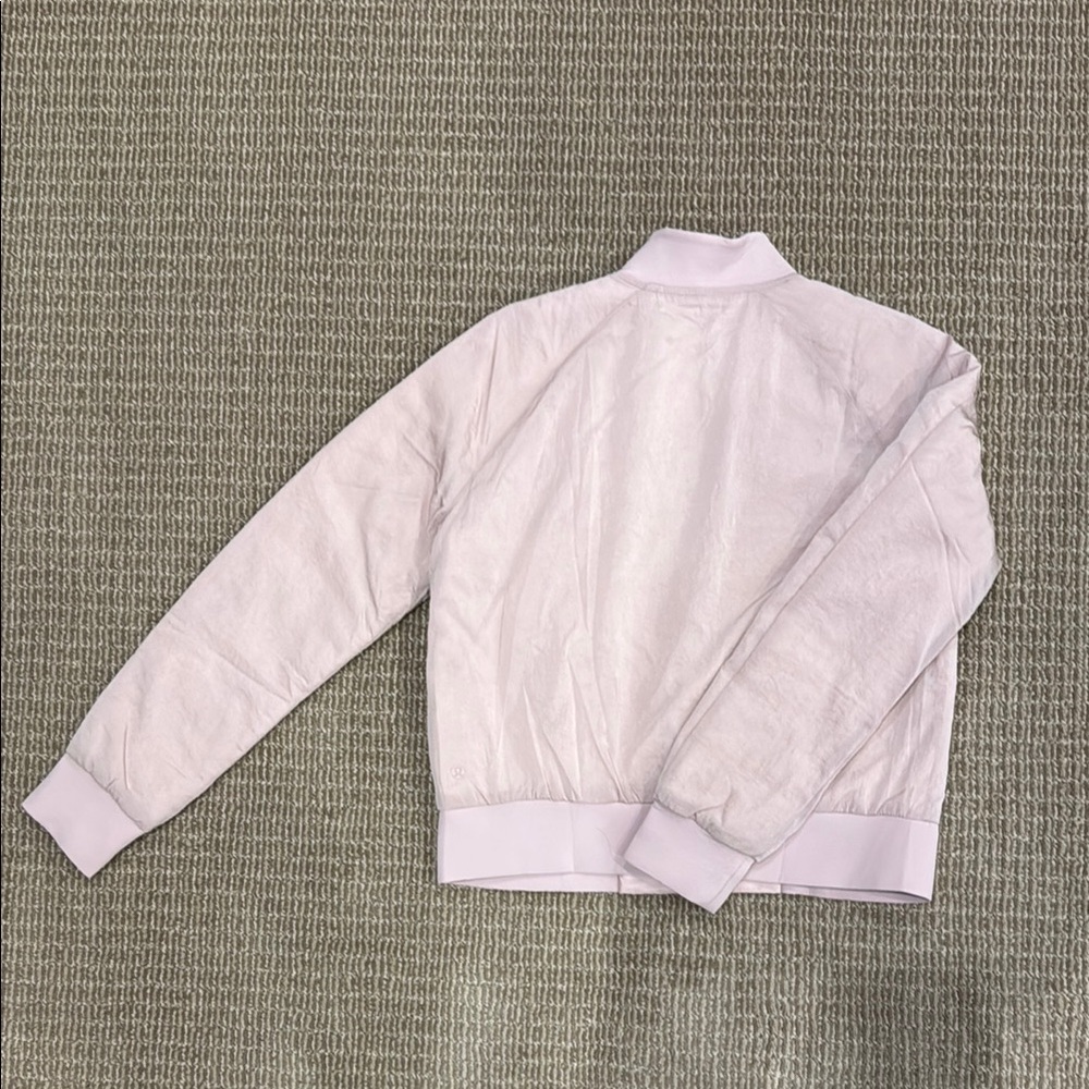 LuluLemon NonStop Reversible Light Pink Bomber. Size 8. - Picture 2 of 8